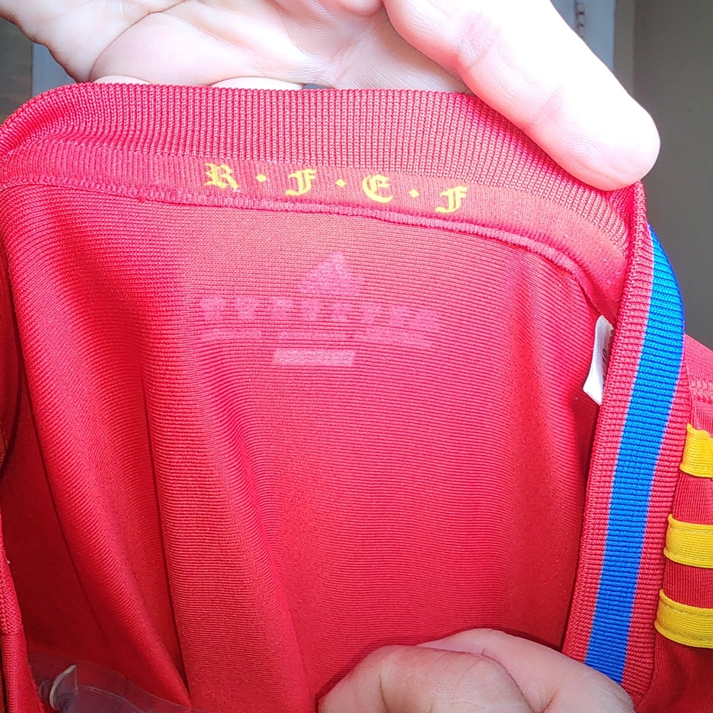 Adidas Men's Red and Blue Soccer Jersey - Picture 4 of 4